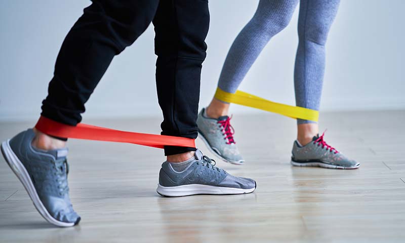 band work with a physical therapist in Silverton Oregon